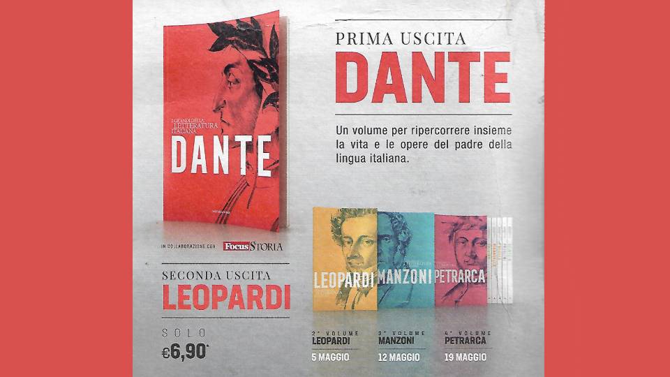 I GRANDI DELLA LETTERATURA ITALIANA libro in edicola 